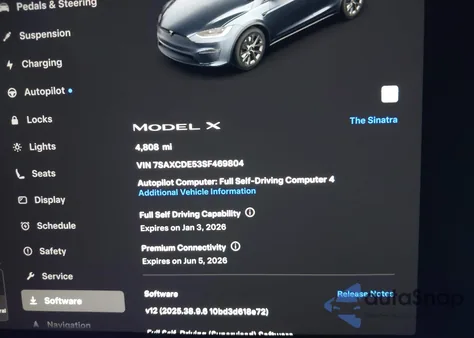 2025 Tesla Model X Long Range из США, поврежденный, VIN 7SAXCDE53SF469804